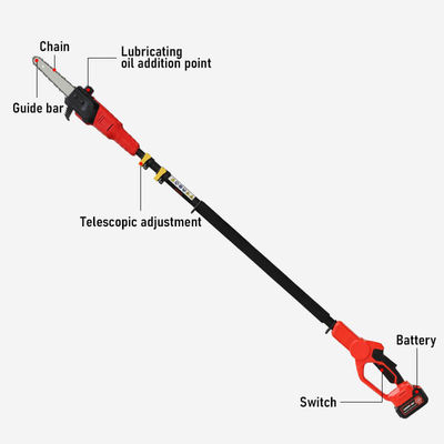 Extendable Battery Pole Chainsaw Lightweight 2.7kg