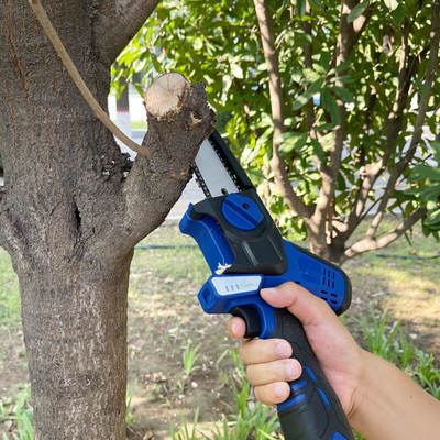 Mini Battery-Powered Chainsaw 6 Inch Cordless Brushless Wood Cutter with Oil Pump System