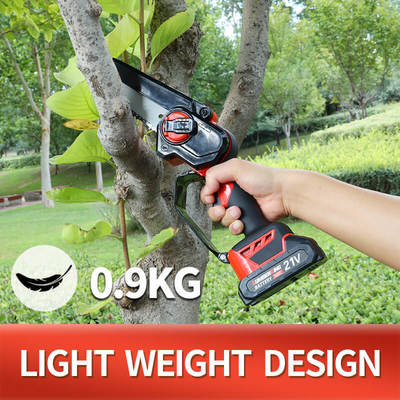 6-Inch Industrial Grade Electric Chainsaw Portable Battery Powered with 2 Batteries