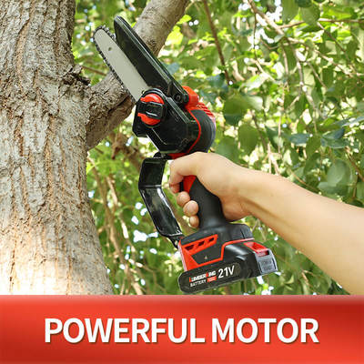 Mini Chainsaw Cordless Electric Chain Saw Rechargeable Battery Powered Handheld Saw for Trees Wood Cutting