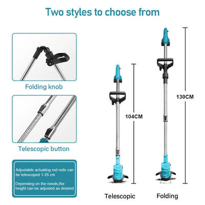 Portable Cordless Grass Trimmer Electric Brush Cutter Battery Operated Lawn Cutting Machine