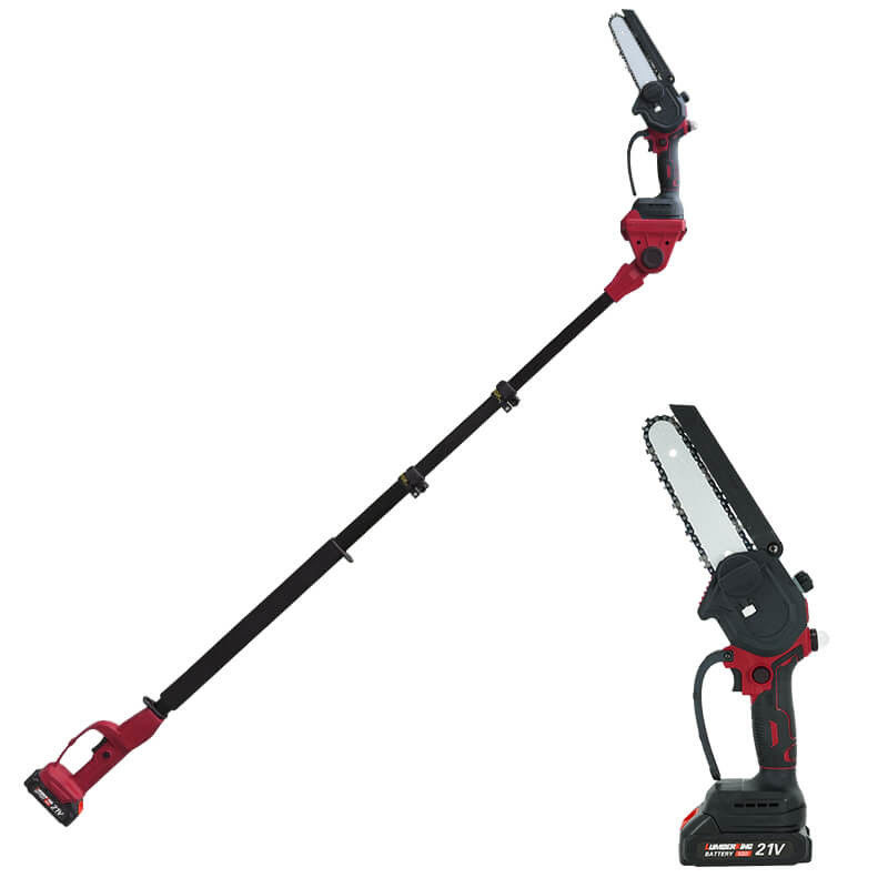 6inch Long Reach Chainsaws Cordless Electric Convertible Pole Chain Saw Battery